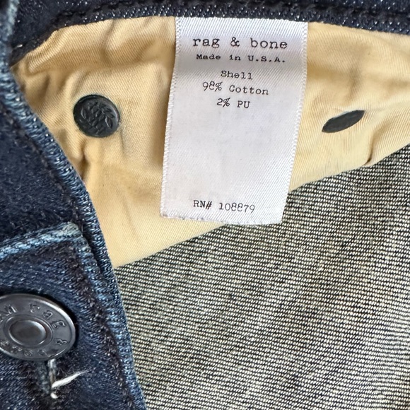 rag & bone STORE EXCLUSIVE /Denim Stiletto Boot Jeans size 26 - Picture 9 of 11